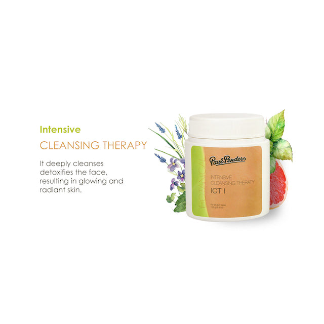 Paul Penders Intensive Cleansing Therapy (ICT) Facial Kit For Deep Cleanse & Glowing Skin | Whitening Effect 110g + 150ml