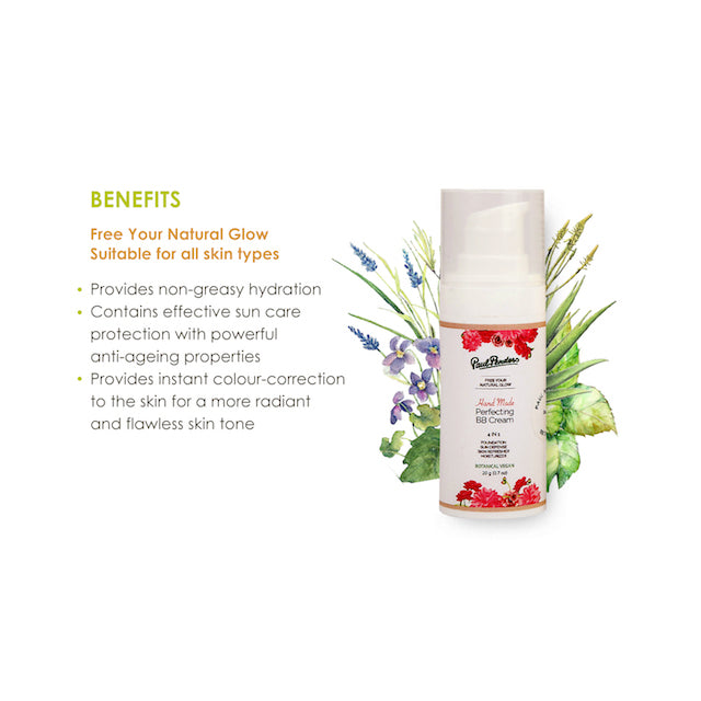 Paul Penders Hand Made Perfecting BB Cream | Free Your Natural Glow 4 IN 1 Vegan Special Care BB Cream - Dark 20g