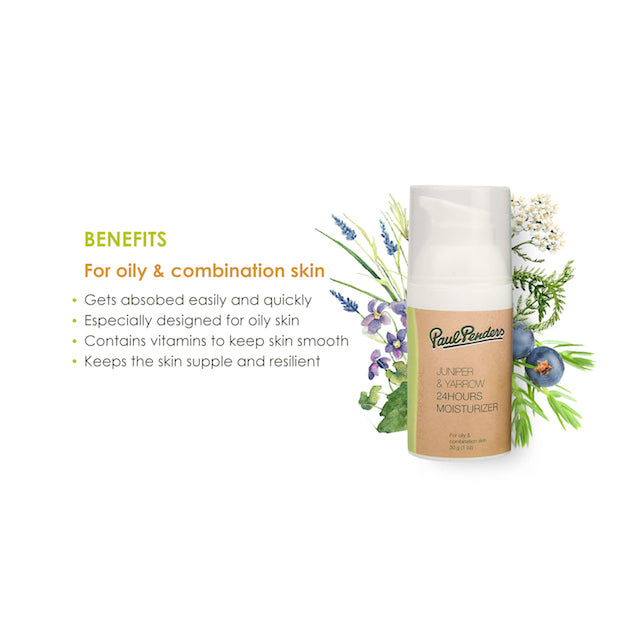 Paul Penders Juniper & Yarrow 24 Hours Moisturizer Cream For Oily & Combination Skin 30g