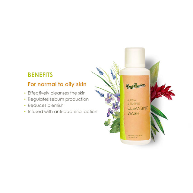 Paul Penders Alpinia & Teatree Cleansing Face Wash For Treating Acne & Blemishes | Effective Face Cleanser 150ml