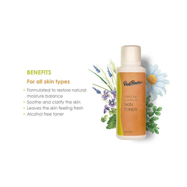Paul Penders Chamomile & Moringa Skin Toner & Cleanser For Restoring Skin's Natural Balance 150ml