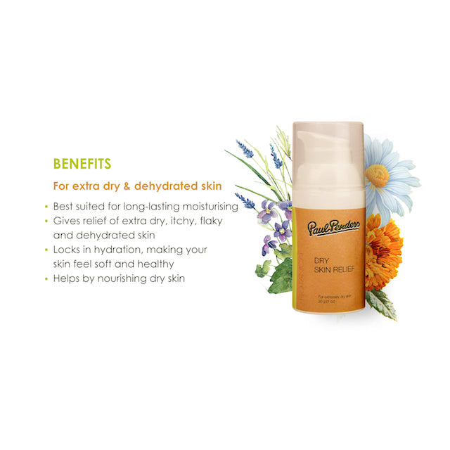Paul Penders Dry Skin Relief Moisturizer For Dry Skin | Moisturizer For Extra Dry & Dehydrated Skin 30g
