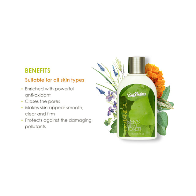Paul Penders Botanical Men's Best Toner For Restoring Skin's Natural Balance 125ml