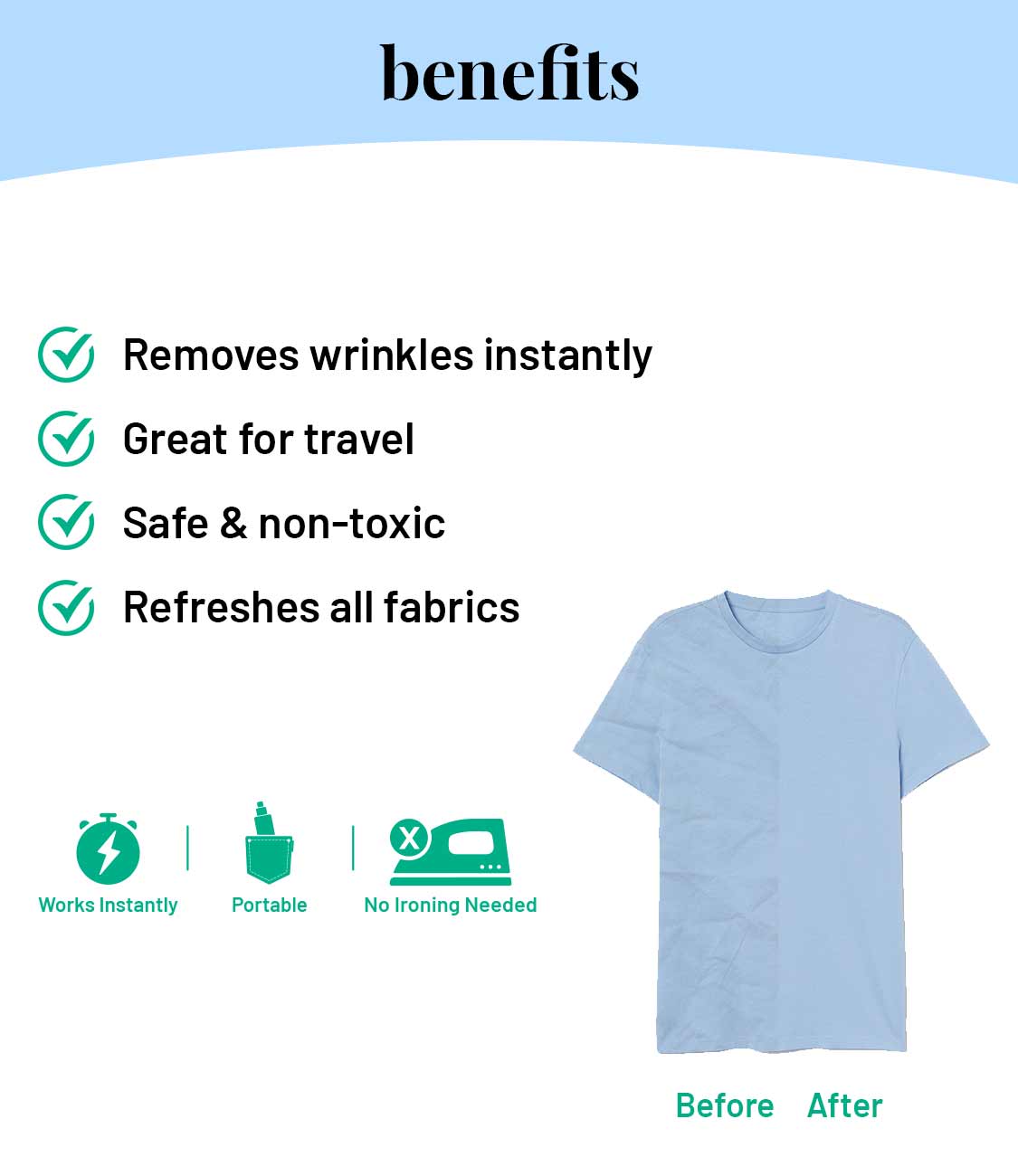 Born Good Plant-based Fabric Wrinkle Remover - 100 ml Bottle