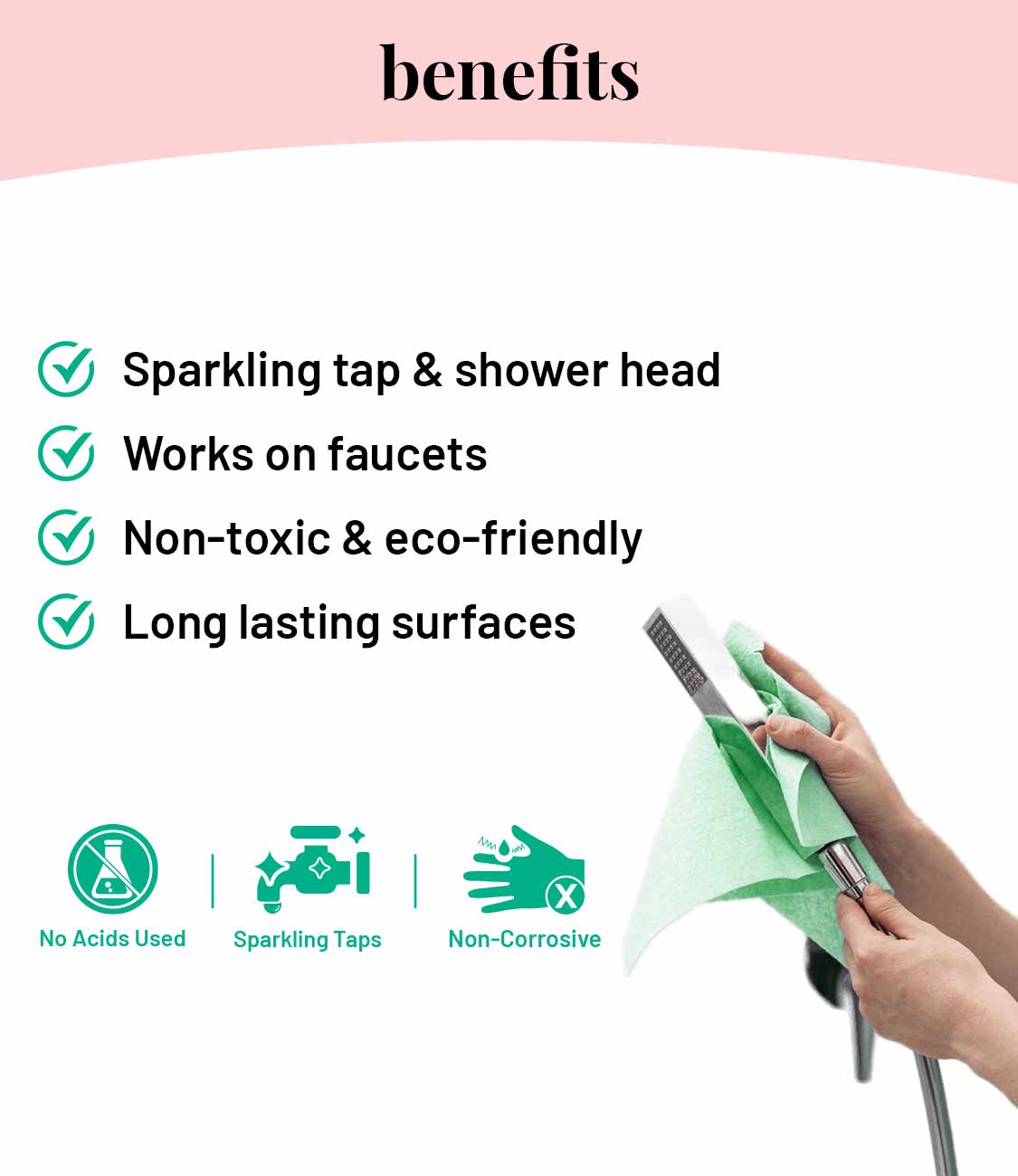 Born Good Plant-based Tap & Shower Cleaner Concentrate Kit (Makes 1 L)