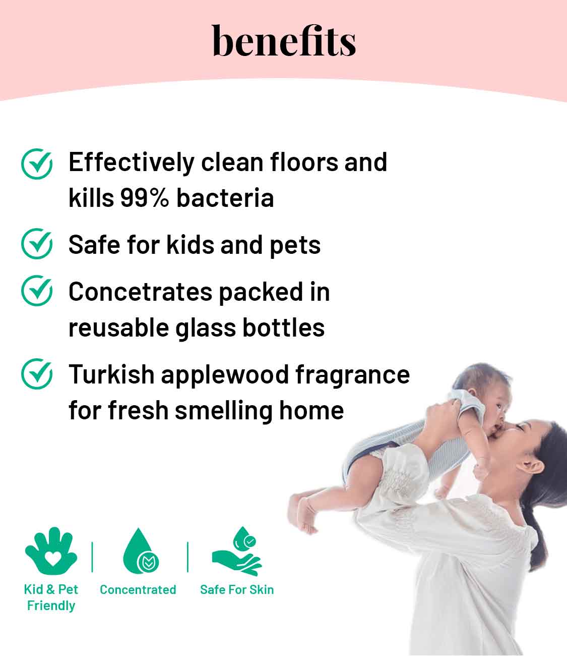 Born Good Plant-based Concentrated Floor Cleaner Kit (Makes 1 L)