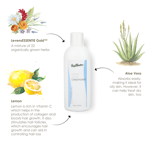 Paul Penders Herbal Lemon Natural Conditioner For Detangling With Light-Weight Formula For Silky Smooth Hair 250ml