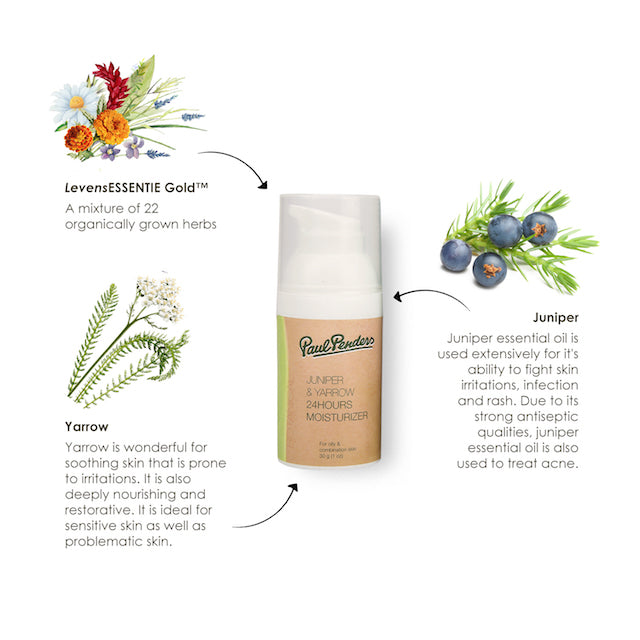 Paul Penders Juniper & Yarrow 24 Hours Moisturizer Cream For Oily & Combination Skin 30g