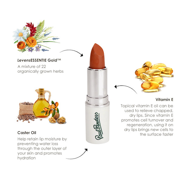 Paul Penders Hand Made Natural Cream Lipstick For A Natural Look | Moisture Rich Colour - Peony 4g