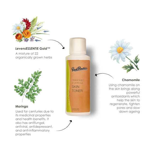Paul Penders Chamomile & Moringa Skin Toner & Cleanser For Restoring Skin's Natural Balance 150ml