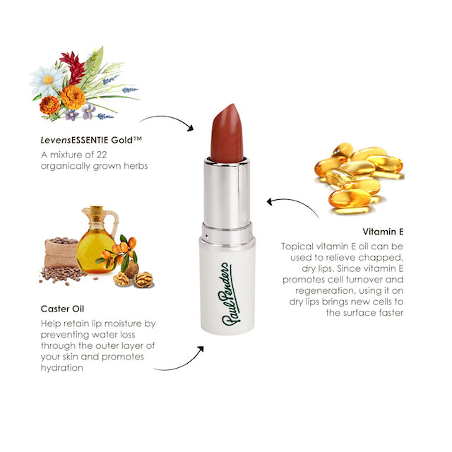 Paul Penders Hand Made Natural Cream Lipstick For A Natural Look | Moisture Rich Colour - Rosewood 4g