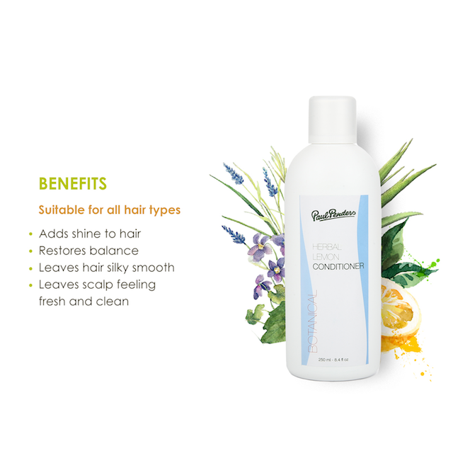 Paul Penders Herbal Lemon Natural Conditioner For Detangling With Light-Weight Formula For Silky Smooth Hair 250ml