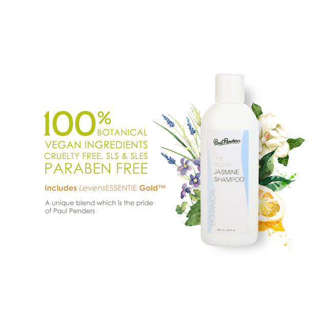 Paul Penders Time Release Jasmine Natural Shampoo For Deep Cleanse & Dry Scalp Treatment 250ml