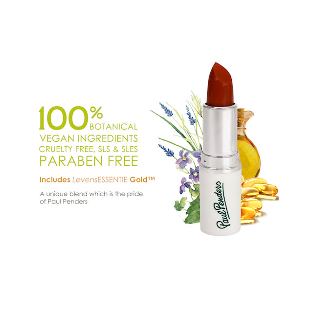 Paul Penders Hand Made Natural Cream Lipstick For A Natural Look | Moisture Rich Colour - Cinnabar 4g