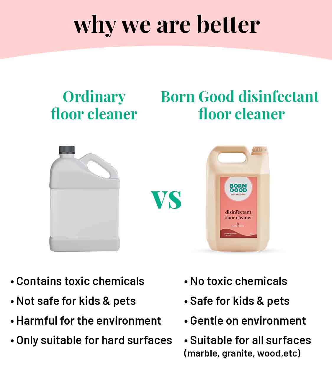Born Good Plant-based Disinfectant Floor Cleaner - 5 L Can