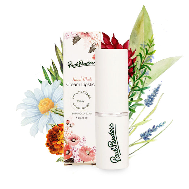 Paul Penders Hand Made Natural Cream Lipstick For A Natural Look | Moisture Rich Colour - Peony 4g