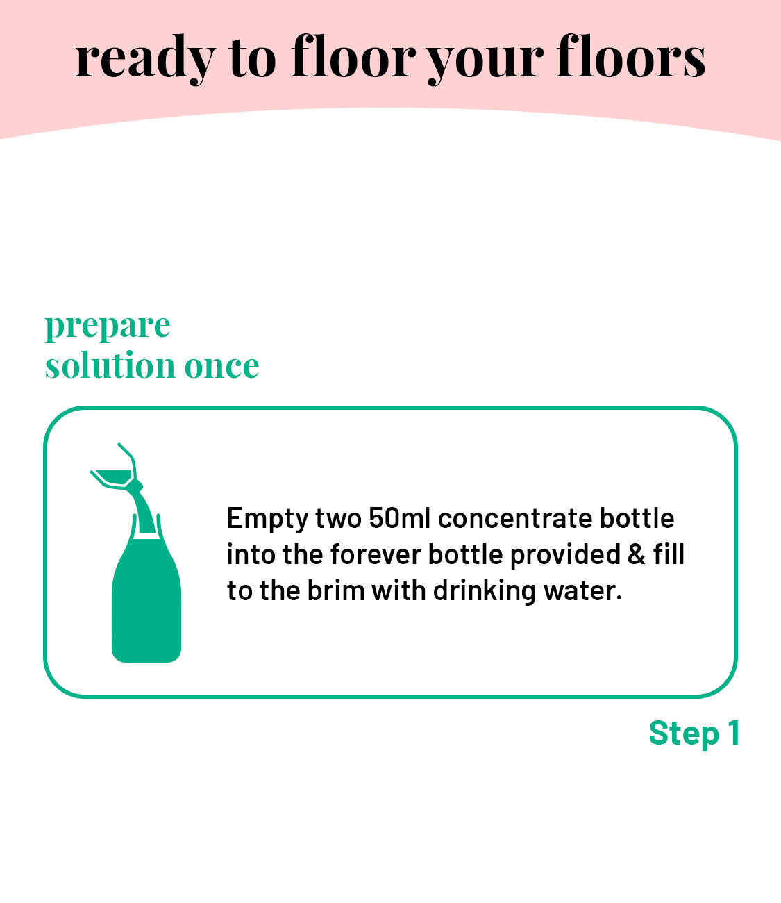 Born Good Plant-based Concentrated Floor Cleaner Kit (Makes 1 L)