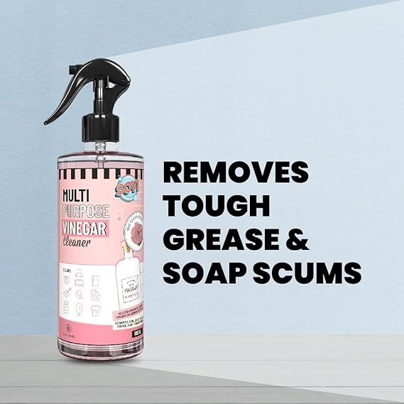 SOVI Eco-friendly Vinegar Multi-Purpose Cleaner, Hard Water Stain Remover & Degreaser, Tough Limescale Remover, Pet Odour Remover, The Clean Scent
