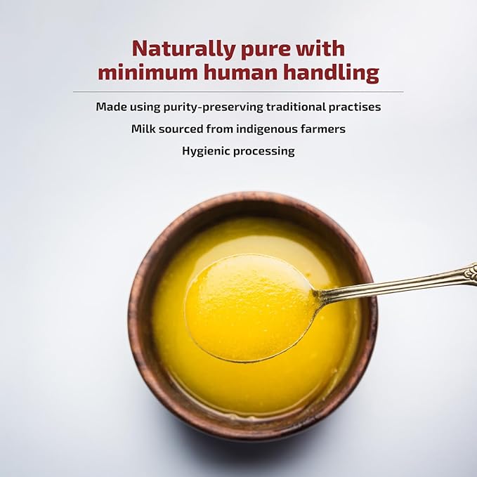 Skanda Premium Desi Cow Ghee | Fresh Curd-Churned | Rich in Healthy Fats | Made with Traditional Bilona Method | Pure & Authentic Cow Ghee