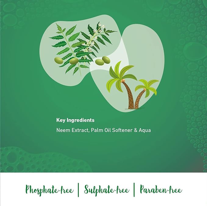 Tropical Dew Neem & Tulsi Liquid Fabric Conditioner Top & Front Load- 450 ml, Plant-Based Fabric Softener Protector with Phosphate & Paraben-Free, Fabric Freshener for Hand Wash & All Washing Machines