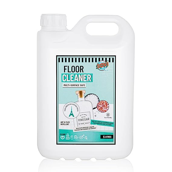 SOVI Floor Cleaner, Vinegar Powered, Stain Remover, Multi-surface Safe, Ants & Flies Repellent, Child Safe, Pet Safe, The French Connection