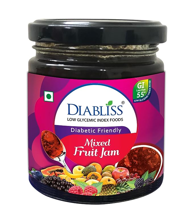 DiaBliss Diabetic Friendly Mixed Fruit Jam Low Glycemic Index(GI) Sugar Free Alternative - (225g)