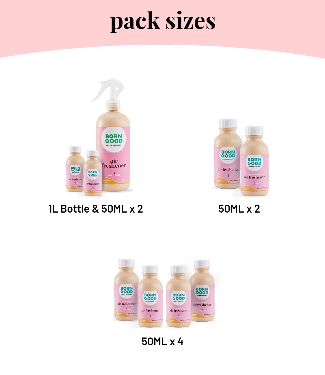 Born Good Plant-based Air Freshener (Indian Summer) Concentrate Kit (Makes 1 L)