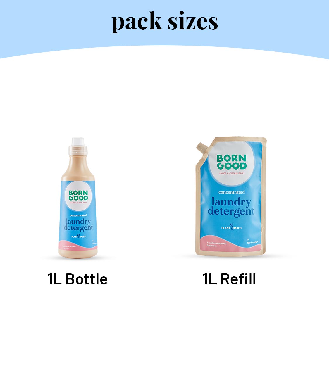 Born Good Plant-based Concentrated Laundry Detergent - 1 L Bottle