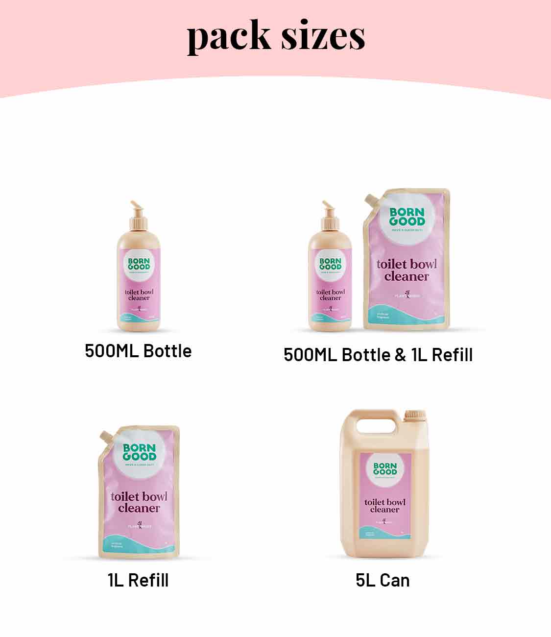 Born Good Plant-based Toilet Bowl Cleaner - 500ml Can
