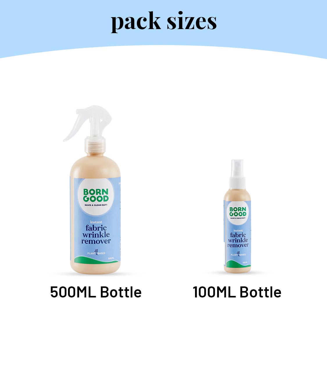 Born Good Plant-based Fabric Wrinkle Remover - 100 ml Bottle