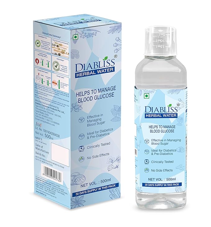 Diabliss Diabetic Friendly Sugar 1kg Jar pack of 12 & Get Herbal Water for Blood Glucose Management Free
