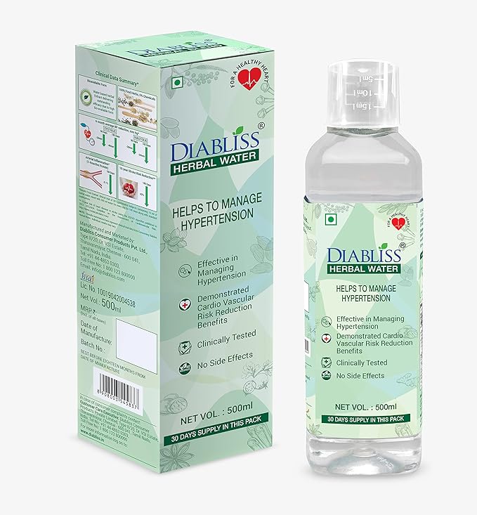 Diabliss Diabetic Friendly Sugar 500g Pouch pack of 8, Herbal Water for Hypertension Management pack of 2