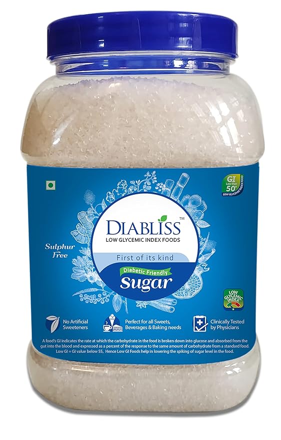 Diabliss Diabetic Friendly Sugar 1kg Jar pack of 12 & Get Herbal Water for Blood Glucose Management Free