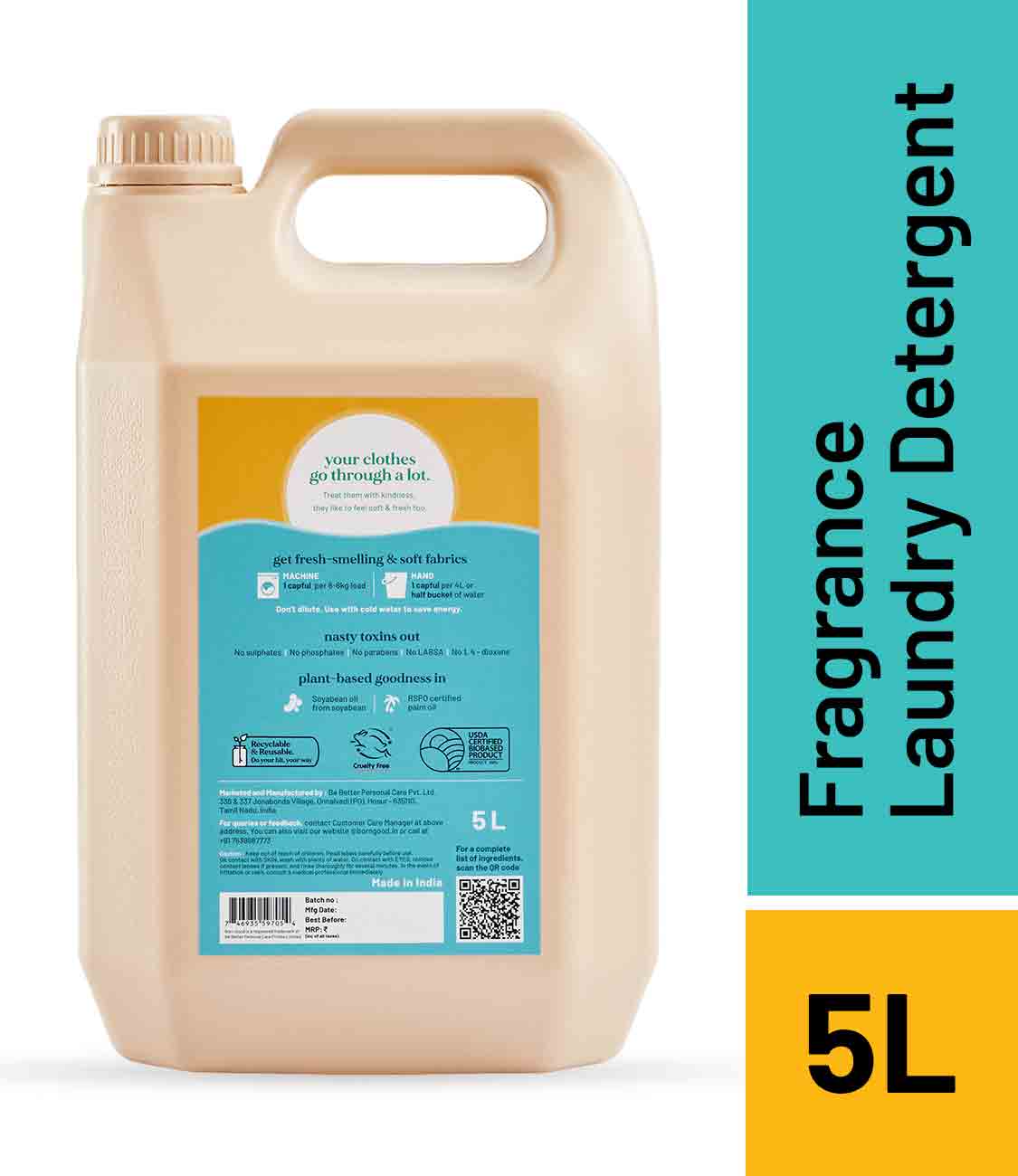 Born Good Plant-based Fabric Conditioner - 5 L Can