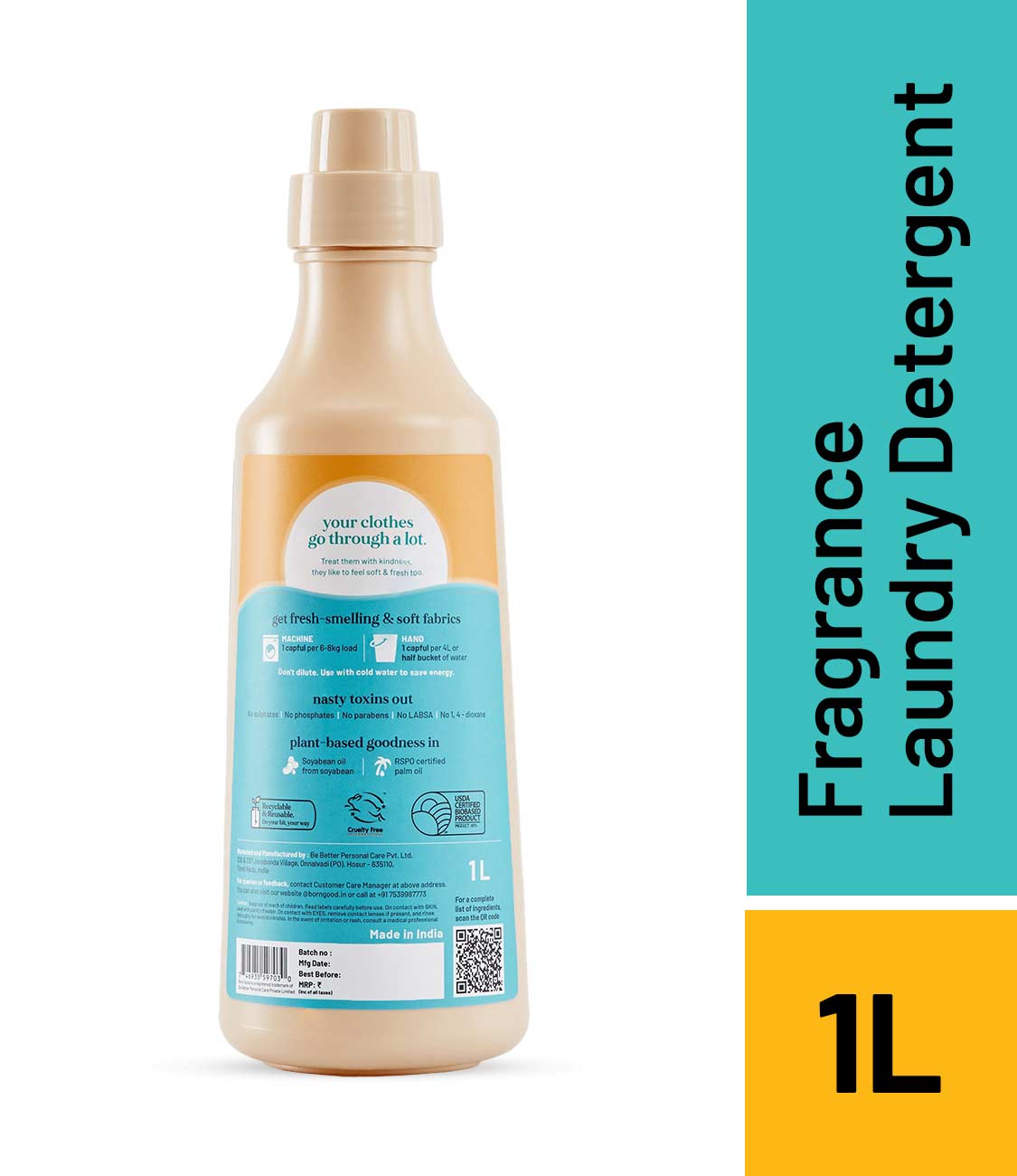 Born Good Plant-based Fabric Conditioner - 1 L Bottle
