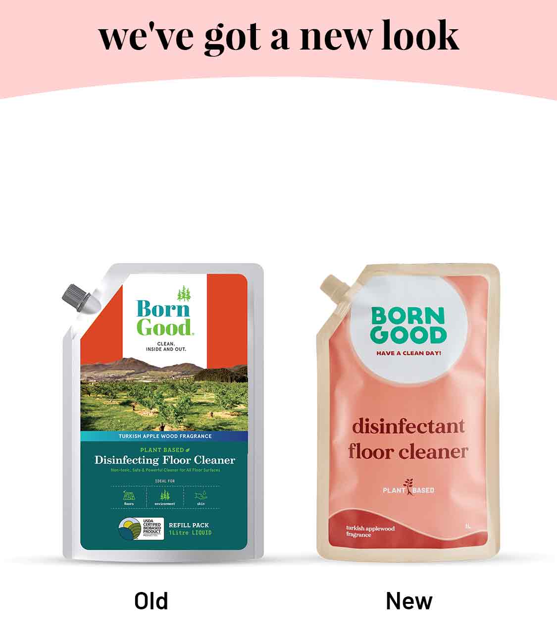 Born Good Plant-based Disinfectant Floor Cleaner - 1 L Refill