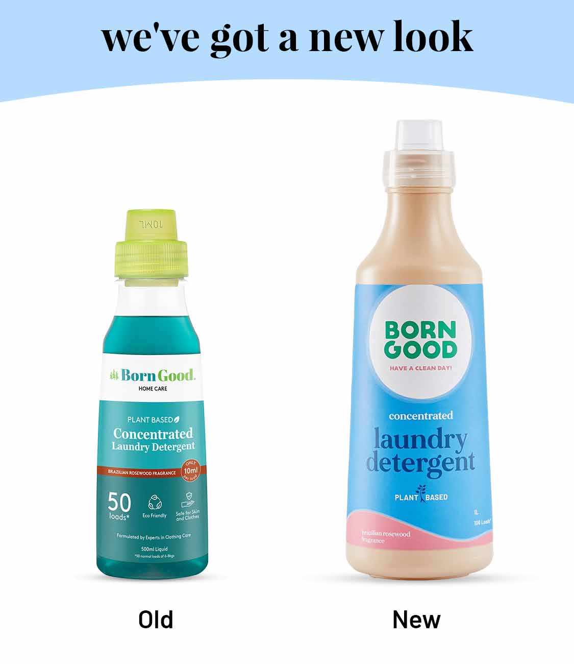 Born Good Plant-based Concentrated Laundry Detergent - 1 L Bottle