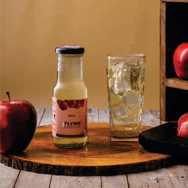 Flying Kombucha Apple Kombucha Natural Sparkling Juice - 200ml