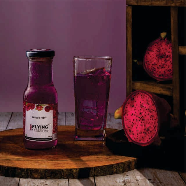 Flying Kombucha Dragon Fruit Kombucha Natural Sparkling Juice - 200ml