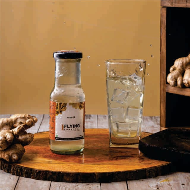 Flying Kombucha Ginger Kombucha Natural Sparkling Juice - 200ml