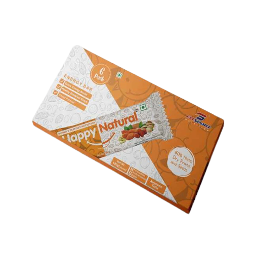 FitSport - Happy Natural | Nutrition Bars | World's Tastiest Nutrition | More Than 80% Dry Fruits (Almonds, Dates, Pumpkin & Sunflower Seeds, Jaggery) | Pack of 6 Bars 30 gm Each - 180 Gm
