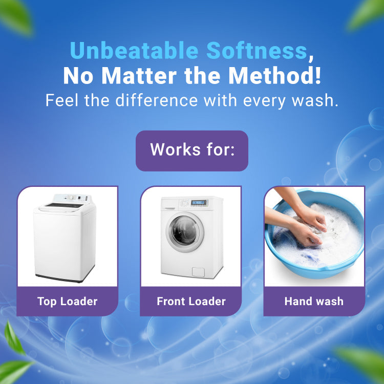 Tropical Dew Top & Front Load Liquid Detergent- 500ml, Plant-Based Fabric Stain-Remover with Lavender Fragrance, Phosphate & Paraben-Free Cloth Softener for Hand Wash & All Type of Washing Machines