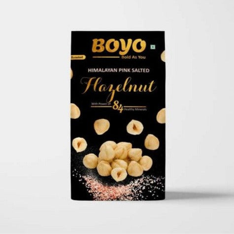 THE BOYO Roasted Hazelnut Himalayan Pink Salted - Hazelnuts for Health, Immunity, Home Recipes and Snacks, 150g