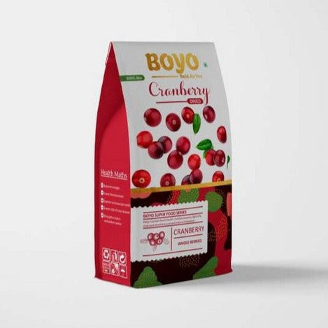 THE BOYO Dried Whole Cranberry 200g, Gluten Free, Vegan and NON GMO, Unsweetened Cranberries Dry Fruits Without Sugar (Dried Whole Cranberries 200g)