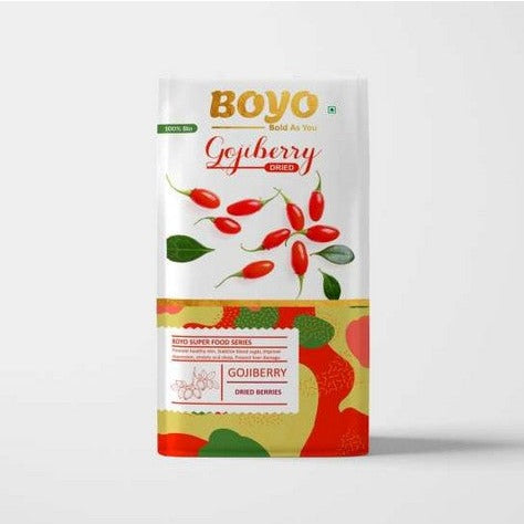 THE BOYO Dried Whole Gojiberry Vegan Free and Gluten Free Unsulphured, Unsweetened and Naturally Dehydrated Fruit, 200g