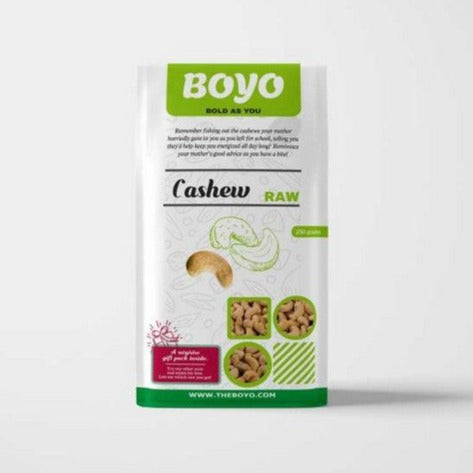 THE BOYO Whole Raw Cashew Nuts Best for Snacking, Baking, Cooking and All Other Recipes Needs, 250g