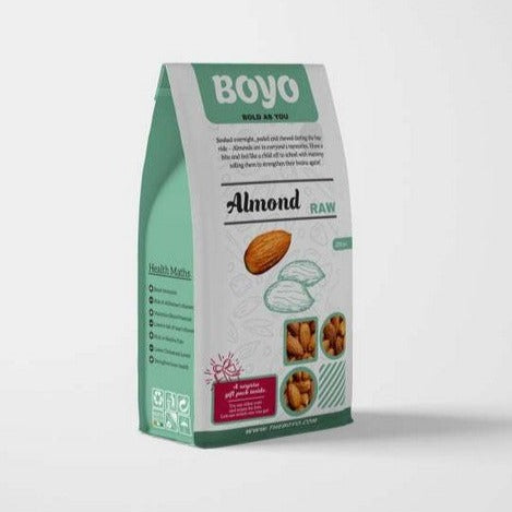 THE BOYO 100% Natural California Almonds 250g Badam, High Protein Snack, Vegan and Gluten Free Dry Fruit for Morning Consumption, Crunchy