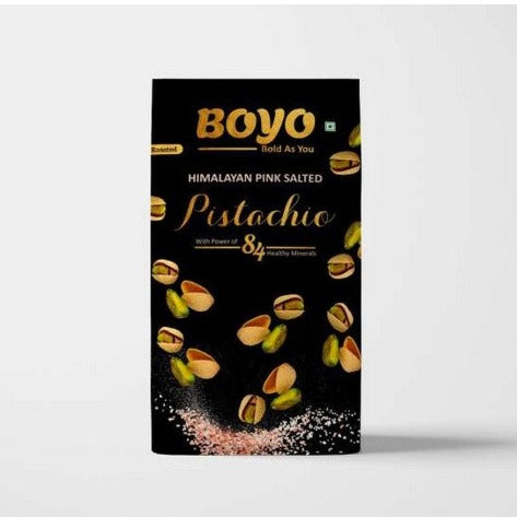 THE BOYO Roasted Pistachio Himalayan Pink Salted - Dry Roasted, Non Fried, Oil Free, Crunchy Healthy Snack, 200g