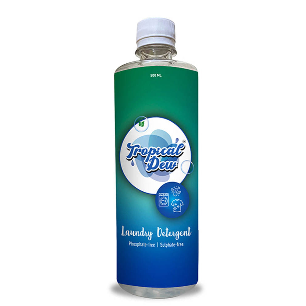 Tropical Dew Natural Liquid Laundry Detergent - Phosphate-free and Sulphate-free Liquid Detergent - 500ml