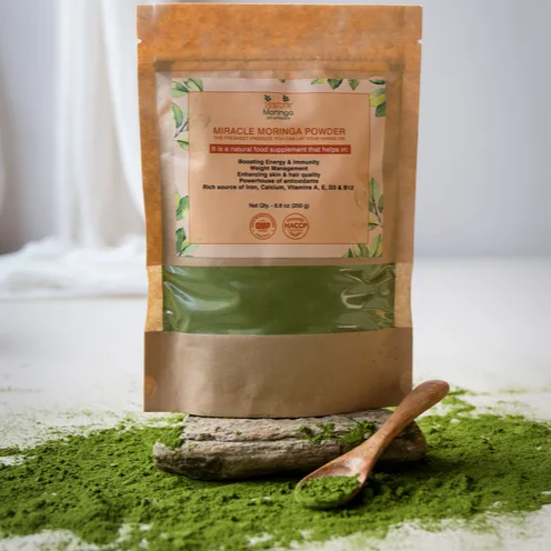 Daivik Moringa Miracle Moringa Powder | 100% Natural | Immunity Booster, Anti Aging, Anti Oxidant | 250 gms